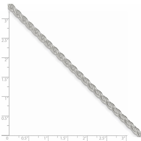 Sterling Silver 3.5mm Diamond-cut Round Spiga Chain-WBC-QSR100-28