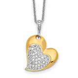 Sterling Silver & Gold-plated Blessed Beyond Measure 18in Necklace-WBC-QSX266