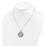 Sterling Silver Antiqued Knitted Together By Love 18in Necklace-WBC-QSX280