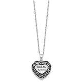 Sterling Silver With Me Always Ash Holder 18in Necklace-WBC-QSX423