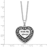 Sterling Silver With Me Always Ash Holder 18in Necklace-WBC-QSX423