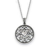 Sterling Silver A Friend For All Seasons 18 Fleur de lis Necklace-WBC-QSX455