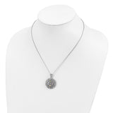 Sterling Silver CZ Bliss 18in Necklace-WBC-QSX474