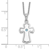 Sterling Silver CZ Child Of God (Boy) 14in. Necklace-WBC-QSX552