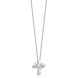 Sterling Silver CZ Confirmation Blessings 18in. Necklace-WBC-QSX554