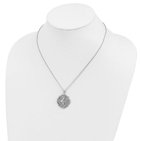 Sterling Silver CZ A Time For Miracles 18in. Necklace-WBC-QSX565