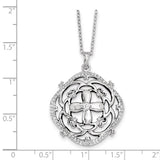 Sterling Silver CZ A Time For Miracles 18in. Necklace-WBC-QSX565
