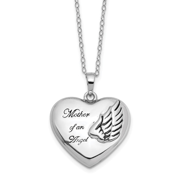 Sterling Silver Mother of an Angel Ash Holder 18in. Necklace-WBC-QSX571