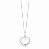 Sterling Silver Antiqued Grieving Heart Ash Holder 18in. Necklace-WBC-QSX573