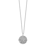 Sterling Silver CZ Antiqued Do Not Let Anyone Dull 18in. Necklace-WBC-QSX628