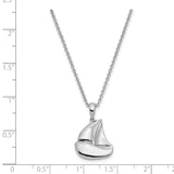 Sterling Silver CZ Explore Your World 14in. Necklace w/ 2in. ext-WBC-QSX647