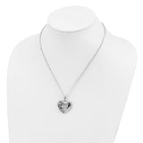 Sterling Silver Antiqued Remembered in Love Pet 18in. Necklace-WBC-QSX690