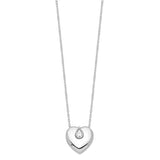 Sterling Silver CZ Missing You Ash Holder 18in. Necklace-WBC-QSX702