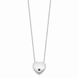 Sterling Silver CZ Missing You Ash Holder 18in. Necklace-WBC-QSX702