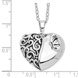 Sterling Silver Antiqued One More Day Ash Holder 18in. Necklace-WBC-QSX703