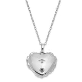 Sterling Silver CZ Bandaged Heart Ash Holder 18in. Necklace-WBC-QSX709