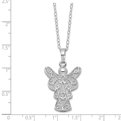 Sterling Silver My Angel Ash Holder 18in Necklace-WBC-QSX783