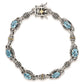 Sterling Silver w/14k Swiss Blue Topaz Bracelet-WBC-QTC407