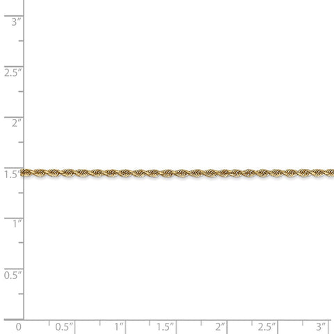 14k 2.00mm D/C Quadruple Rope Chain Anklet-WBC-QTR016-10