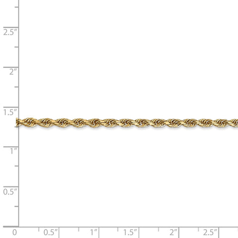 14k 3.0mm D/C Quadruple Rope Chain-WBC-QTR023-16