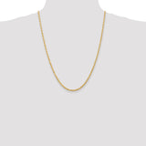 14k 3.0mm D/C Quadruple Rope Chain-WBC-QTR023-24