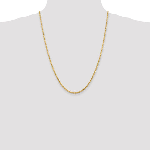 14k 3.0mm D/C Quadruple Rope Chain-WBC-QTR023-24