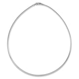 Sterling Silver Rhodium Plated 3mm Cubetto Necklace-WBC-QUF42-17