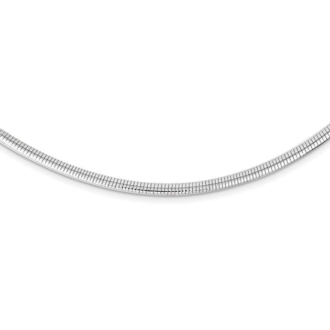 Sterling Silver Rhodium Plated 3mm Cubetto Necklace-WBC-QUF42-17