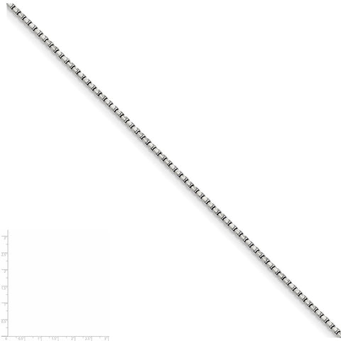 Sterling Silver 1.75mm Diamond-cut Round Box Chain-WBC-QVX035-36