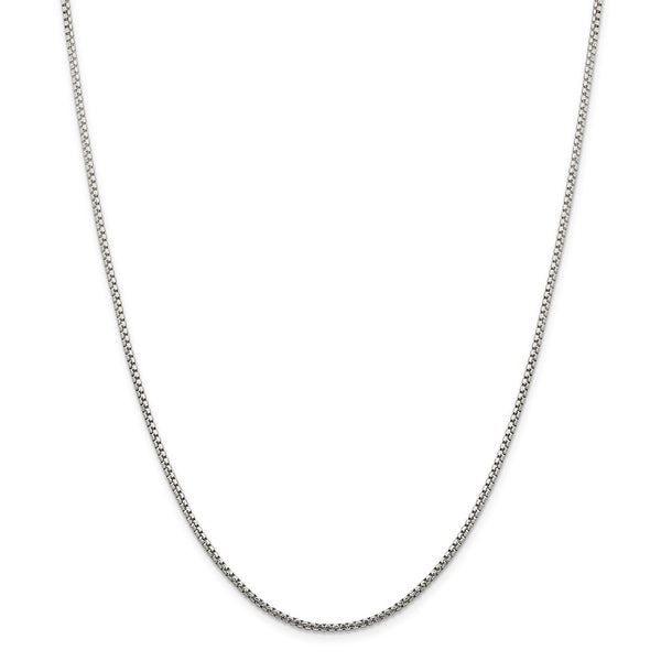 Sterling Silver 1.75mm Diamond-cut Round Box Chain-WBC-QVX035-36