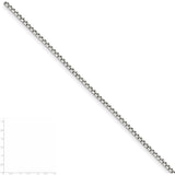 Sterling Silver 2mm Diamond-cut Round Box Chain-WBC-QVX040-22