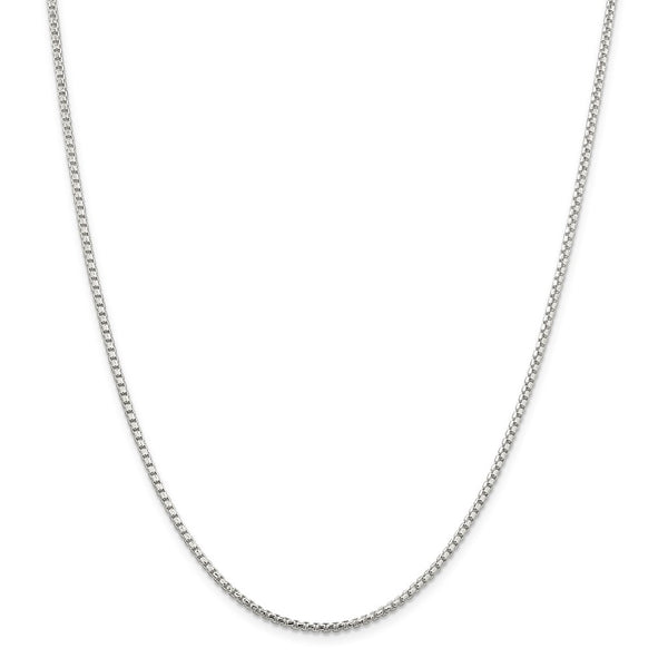 Sterling Silver 2mm Diamond-cut Round Box Chain-WBC-QVX040-36