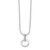 SS White Ice .05ct. Diamond Necklace-WBC-QW201-18