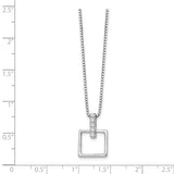 SS White Ice .05ct. Diamond Necklace-WBC-QW204-18