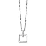 SS White Ice .05ct. Diamond Necklace-WBC-QW204-18