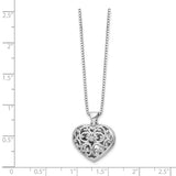 SS White Ice .01ct Diamond Heart Locket Necklace-WBC-QW439-18