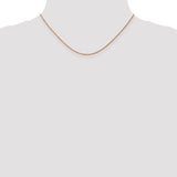 14k Rose Gold 1mm D/C Machine-made Rope Chain-WBC-R010-16