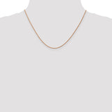 14k Rose Gold 1mm D/C Machine-made Rope Chain-WBC-R010-18