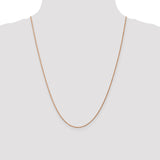 14k Rose Gold 1mm D/C Machine-made Rope Chain-WBC-R010-24