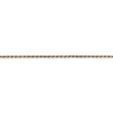 14k Rose Gold 1.5mm D/C Machine-made Rope Chain Anklet-WBC-R012-9