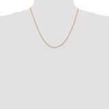 14k Rose Gold 1.5mm D/C Machine-made Rope Chain-WBC-R012-20