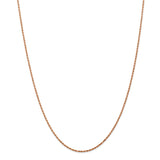 14k Rose Gold 1.5mm D/C Machine-made Rope Chain-WBC-R012-20