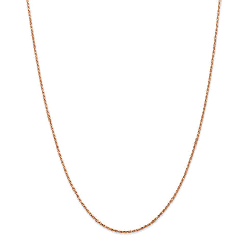 14k Rose Gold 1.5mm D/C Machine-made Rope Chain-WBC-R012-20