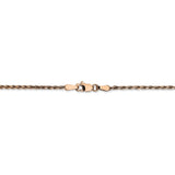 14k Rose Gold 1.8mm D/C Machine-made Rope Chain Anklet-WBC-R014-10