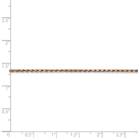 14k Rose Gold 1.8mm D/C Machine-made Rope Chain-WBC-R014-18