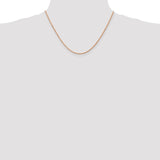 14k Rose Gold 1.8mm D/C Machine-made Rope Chain-WBC-R014-18