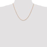 14k Rose Gold 1.8mm D/C Machine-made Rope Chain-WBC-R014-20