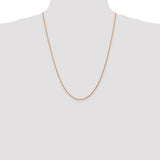 14k Rose Gold 1.8mm D/C Machine-made Rope Chain-WBC-R014-24