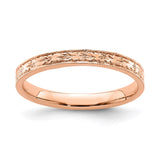 14K Rose Polished Floral Band-R672R-WBC