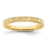 14K Polished Floral Band-R672-WBC